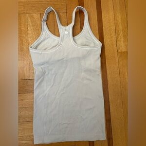 Lululemon Ebb to Street Ribbed Women's White Tank Top in Size 2.